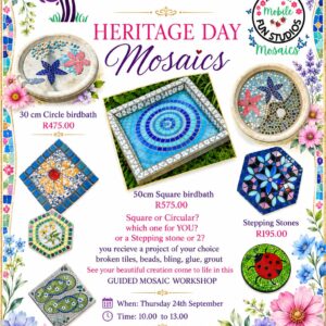 Heritage Day Bird Bath Mosiacs