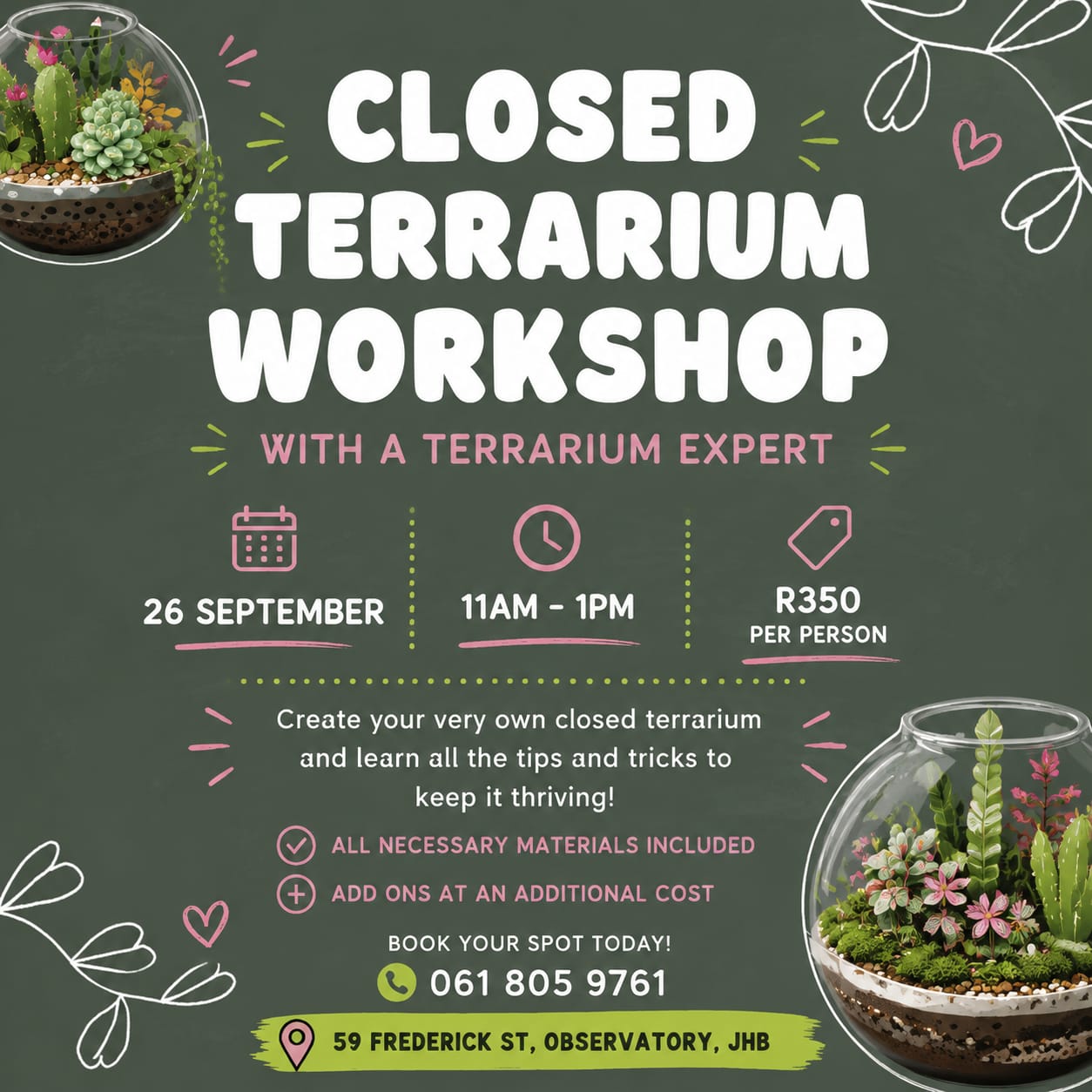 Closed Terrarium Workshop
